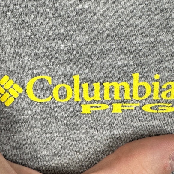 Columbia PFG T-Shirt Crew Neck Tee Mens Medium Gray Graphic Short Sleeve Casual - Picture 4 of 8